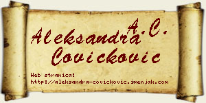 Aleksandra Čovičković vizit kartica